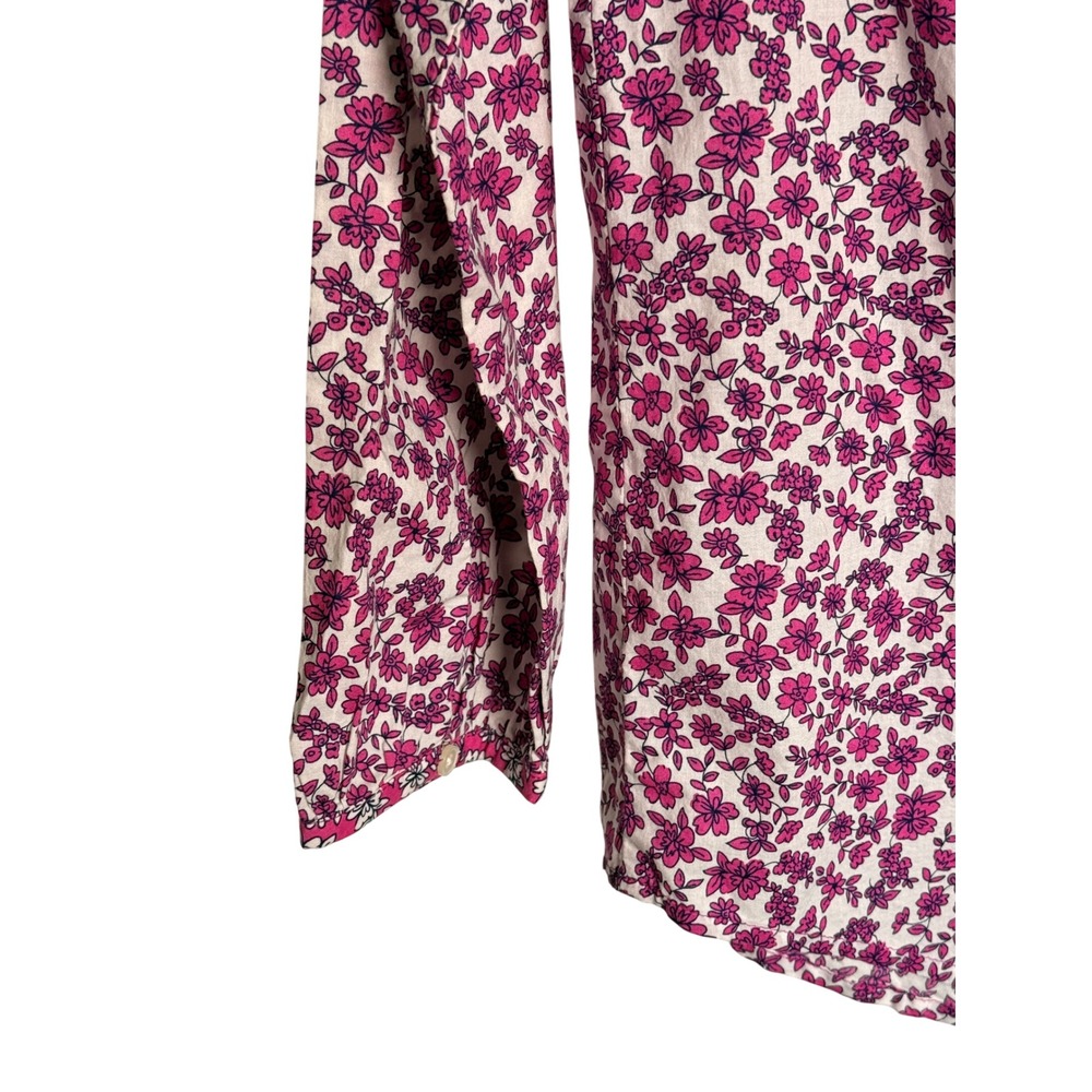 Coastal Preppy Cottagecore JCrew S Floral Liberty Style Romantic Blouse Pink - Picture 9 of 12